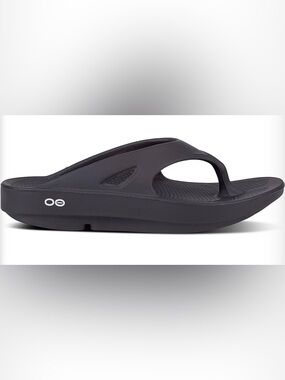 OOFOS OOriginal Thong Sandals Black Recovery Flip Flops Comfort Arch Support 10
